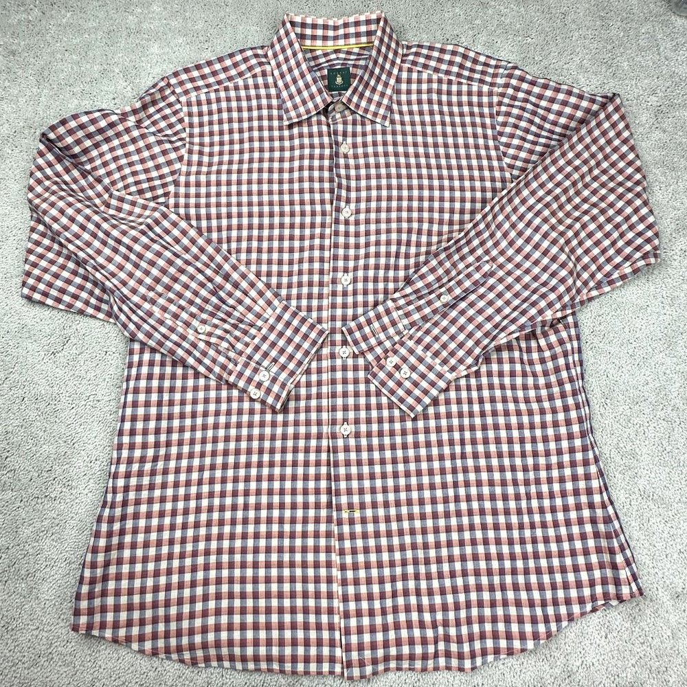 Robert‎ Talbott Men's button down long sleeve checked shirt Size Large